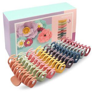 Clips for Women, Big Matte Hair Clips, Fashion Colorful  (4 Inches - 8 Pack)